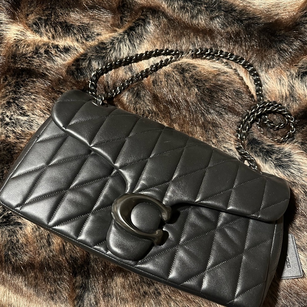 Coach Black Quilted Leather Shoulder Bag